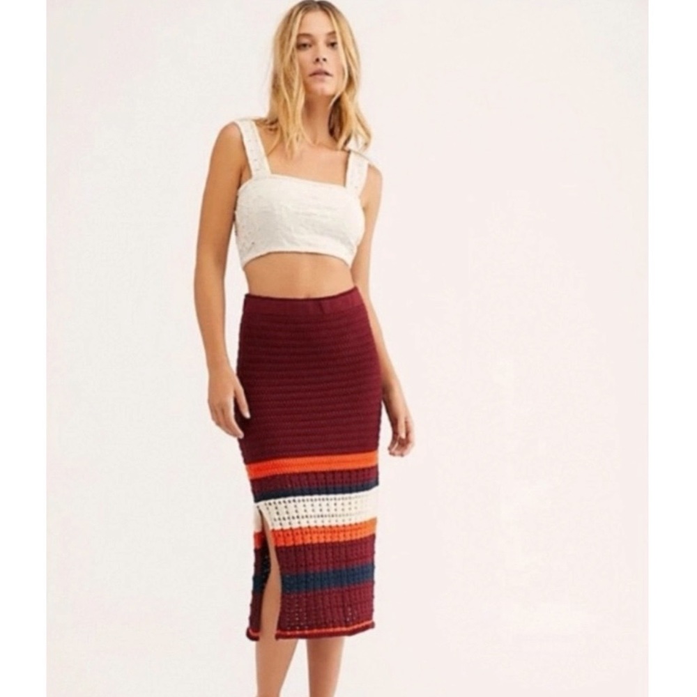 Free People Far From Here Crochet Skirt